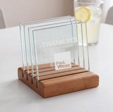 Rockford Coasters - Set of 4 on Brolin Walnut - Coasters