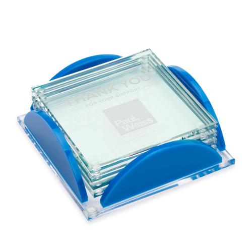 Corporate Gifts - Coasters - Rockford Coasters - Set of 4 on Herning Blue