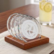 Porterfield Coasters - Set of 4 on Walnut Base - Coasters
