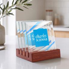 Talbot VividPrint Coasters - Set of 4 on Rosewood - Coasters