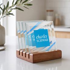 Talbot VividPrint Coasters - Set of 4 on Walnut - Coasters