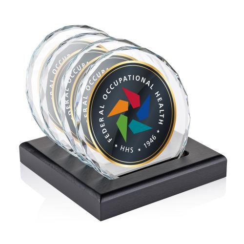 Corporate Gifts - Coasters - Porterfield VividPrint&trade; Coasters - Set of 4 on Black