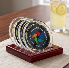 Porterfield VividPrint Coasters - Set of 4 on Piano Finish Rosewood - Coasters