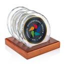 Porterfield VividPrint&trade; Coasters - Set of 4 on Walnut