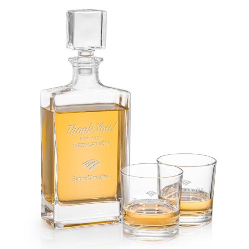 Corporate Gifts - Barware - Barware Gift Sets - Hallsboro Decanter Set