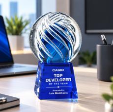 Genista Glass Award on Fortino Blue