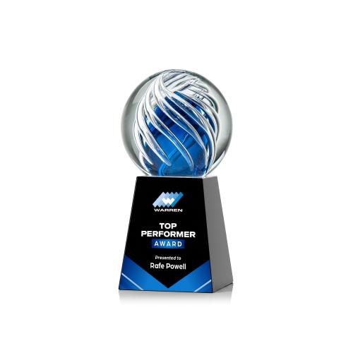 Recognition Awards - Glass Awards - Art Glass Awards - Genista VividPrint&trade; Award on Celestina Black