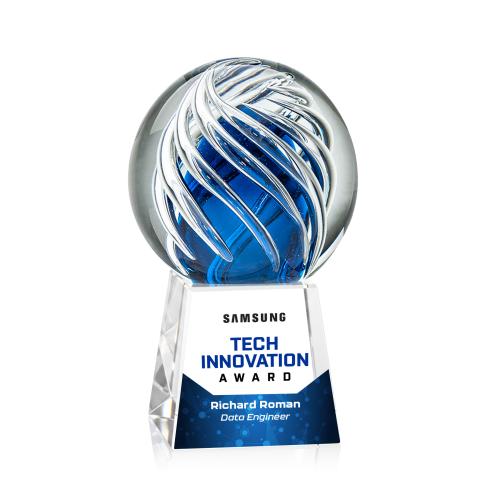 Recognition Awards - Glass Awards - Art Glass Awards - Genista VividPrint&trade; Award on Fortino Base