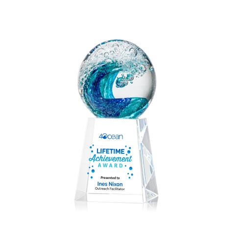 Recognition Awards - Glass Awards - Art Glass Awards - Surfside VividPrint&trade; Award on Celestina Base