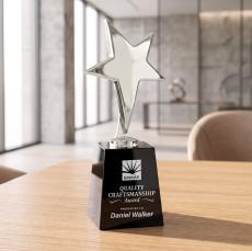 Tuscany Chrome Star on Celestina Base - Black - Safety Awards