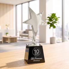 Tuscany Chrome Star on Fortino Base - Black - Safety Awards