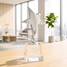 Tuscany Chrome Star on Fortino Base - Clear - Safety Awards