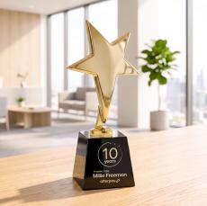 Tuscany Gold Star on Fortino Base - Black - Safety Awards