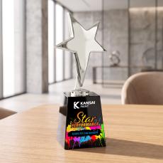 Tuscany Chrome Star VividPrint Award on Celestina - Black - Safety Awards