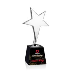 Tuscany Chrome Star VividPrint Award on Fortino - Black - Safety Awards