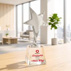 Tuscany Chrome Star VividPrint Award on Fortino - Clear - Safety Awards