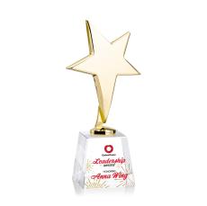 Tuscany Gold Star VividPrint Award on Fortino Base - Clear - Safety Awards