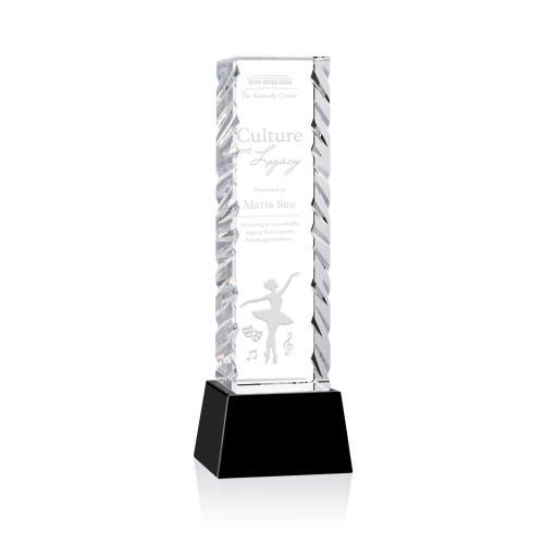 Recognition Awards - Crystal Awards - Arezzo Award on Base - Black