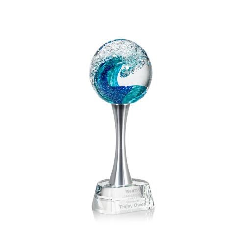 Recognition Awards - Glass Awards - Art Glass Awards - Surfside Award on Willshire Base