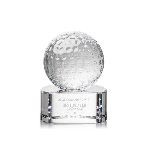 Recognition Awards - Crystal Awards - Golf Ball Award on Paragon Base