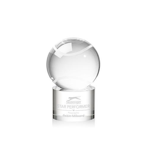 Recognition Awards - Crystal Awards - Tennis Ball Award on Marvel Base