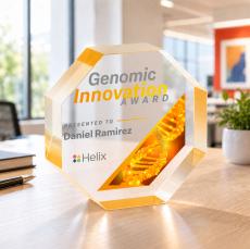 Melrose Octagon VividPrint Award - Gold - Deal Toys