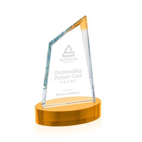 Recognition Awards - Crystal Awards - Sandown Award on Alberton Base - Amber