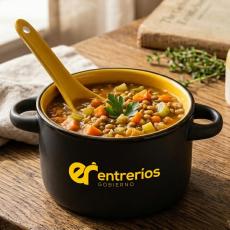 Merritt Soup Mug & Spoon - 12oz - Imprinted - Coffee Mugs
