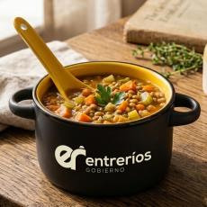 Merritt Soup Mug & Spoon - 12oz - Deep Etch - Coffee Mugs