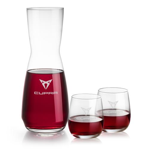 Corporate Gifts - Barware - Barware Gift Sets - Mason Carafe & Crestview Stemless Wine