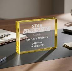 Verona Paperweight - Gold - Safety Awards