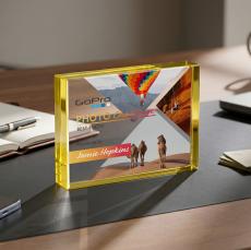 Verona VividPrint Paperweight - Gold - Safety Awards