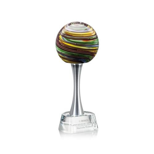 Recognition Awards - Glass Awards - Art Glass Awards - Lunar Award on Wilshire Base
