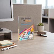 Toledo VividPrint Award - Gold (Vert) - Desktop Awards
