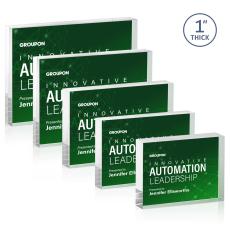 Toledo VividPrint Double Sided Award - Clear (Horiz) - Desktop Awards