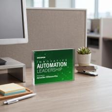 Toledo VividPrint Double Sided Award - Clear (Horiz) - Desktop Awards