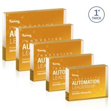 Toledo VividPrint Double Sided Award - Gold (Horiz) - Desktop Awards
