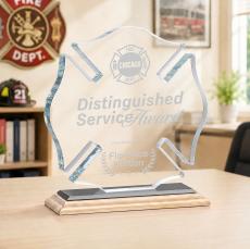 Maltese Cross Award - Bamboo/Ebony - Safety Awards