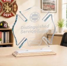 Maltese Cross Award - Bamboo/White - Safety Awards