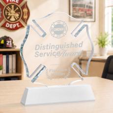 Maltese Cross on Newhaven - White - Safety Awards