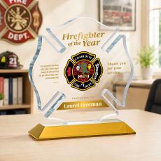 Maltese Cross VividPrint Award - Amber - Safety Awards