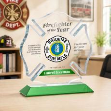 Maltese Cross VividPrint Award - Green - Safety Awards