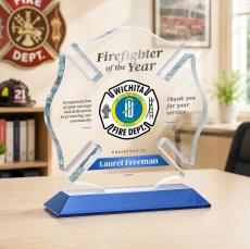 Maltese Cross VividPrint Award - Blue - Safety Awards