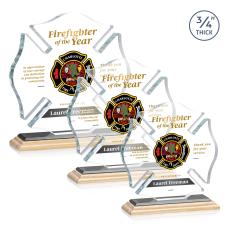 Maltese Cross VividPrint Award - Bamboo/Ebony - Safety Awards