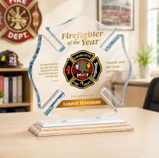 Maltese Cross VividPrint Award - Bamboo/White - Safety Awards