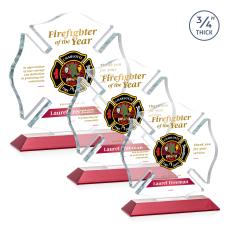 Maltese Cross VividPrint Award - Red - Safety Awards