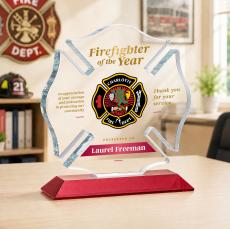 Maltese Cross VividPrint Award - Red - Safety Awards