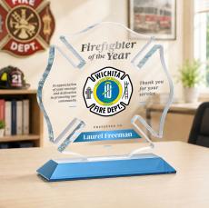 Maltese Cross VividPrint Award - Sky Blue - Safety Awards