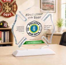 Maltese Cross VividPrint Award - White - Safety Awards