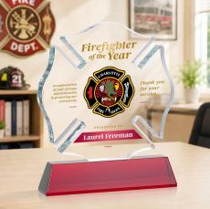 Maltese Cross VividPrint Award on Newhaven - Red - Safety Awards